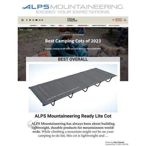 ALPS Mountaineering | Ready Lite Cot - Moto Camp Nerd - motorcycle camping