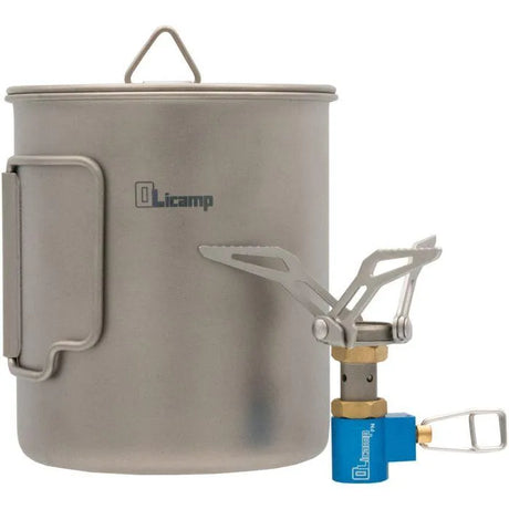 Olicamp | Ion Stove w/Titanium Space Saver 750 Mug Combo - Moto Camp Nerd - motorcycle camping