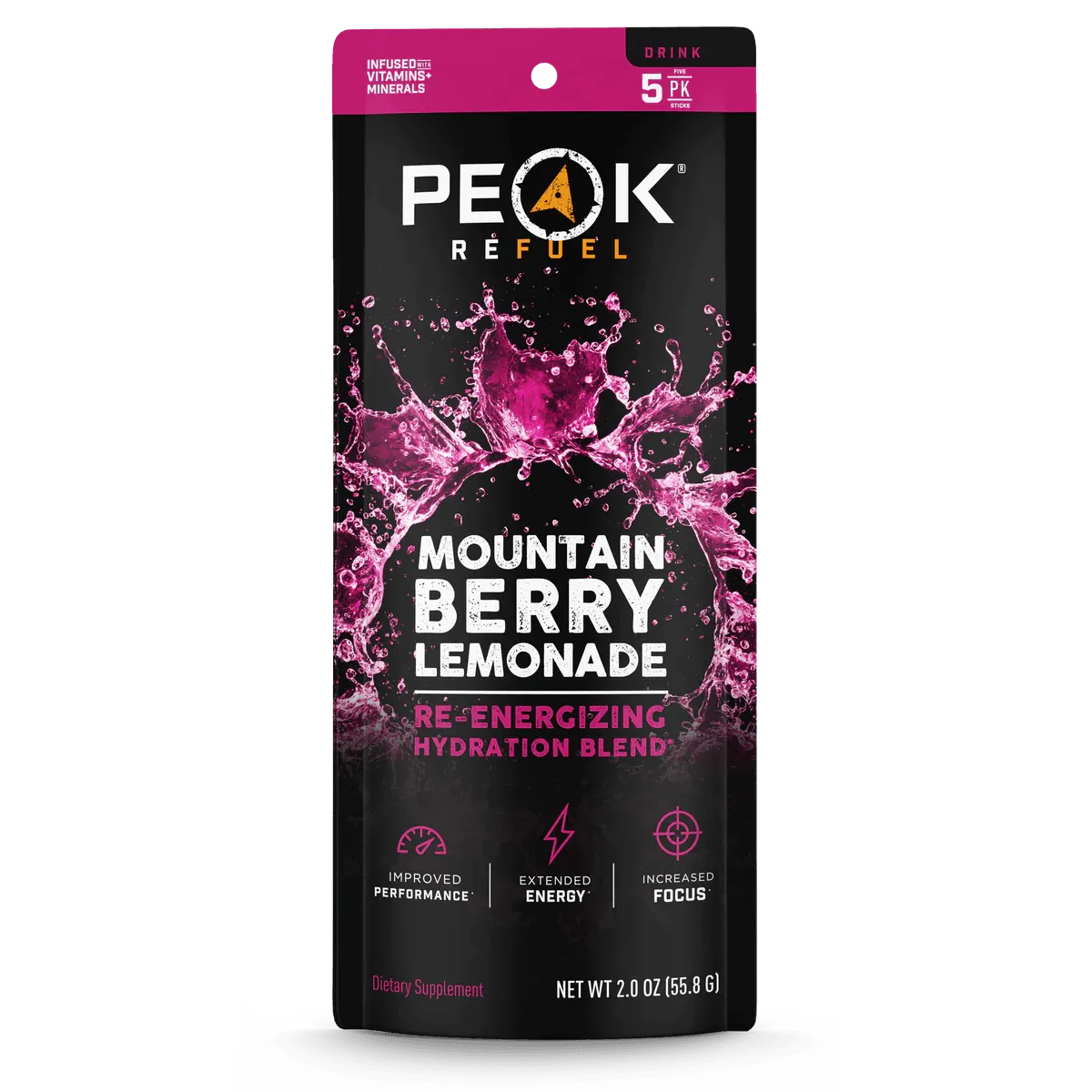 Peak Refuel | Mountain Berry Lemonade Re-Energizing Drink Sticks - Moto Camp Nerd - motorcycle camping