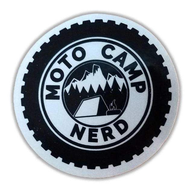 MOTO CAMP NERD Reflective Sticker - Moto Camp Nerd - motorcycle camping