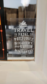 "Travel is Fatal" Moto Sticker - Moto Camp Nerd - motorcycle camping